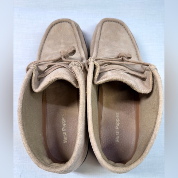 Hush Puppies Vintage Mens Bridgeport Size 10.5 Classic Taupe Suede Shoes 14917 main image 8